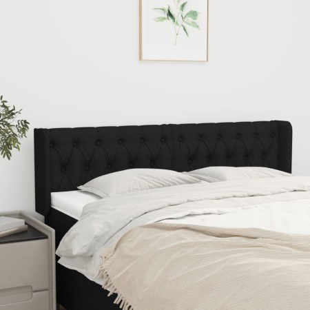 Cabecero de tela negro 163x16x78/88 cm de vidaXL, Cabeceros y pies de cama - Ref: Foro24-3119112, Precio: 79,16 €, Descuento: %