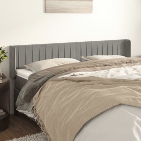 Cabecero de terciopelo gris claro 203x16x78/88 cm de vidaXL, Cabeceros y pies de cama - Ref: Foro24-3119072, Precio: 84,02 €,...
