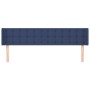 Cabecero de tela azul 183x16x78/88 cm de vidaXL, Cabeceros y pies de cama - Ref: Foro24-3119222, Precio: 75,48 €, Descuento: %