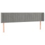 Cabecero de terciopelo gris claro 203x16x78/88 cm de vidaXL, Cabeceros y pies de cama - Ref: Foro24-3119072, Precio: 84,02 €,...