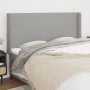 Cabecero con orejas de tela gris claro 163x16x118/128 cm de vidaXL, Cabeceros y pies de cama - Ref: Foro24-3119306, Precio: 1...
