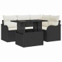 Conjunto de sofá de jardín 5 pcs Negro Rattan de Poliéster en Sofás de exterior | Comprar online en Foru.es