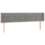 Cabecero de terciopelo gris claro 183x16x78/88 cm de vidaXL, Cabeceros y pies de cama - Ref: Foro24-3119164, Precio: 87,06 €,...