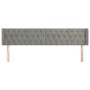 Cabecero de terciopelo gris claro 183x16x78/88 cm de vidaXL, Cabeceros y pies de cama - Ref: Foro24-3119164, Precio: 87,06 €,...