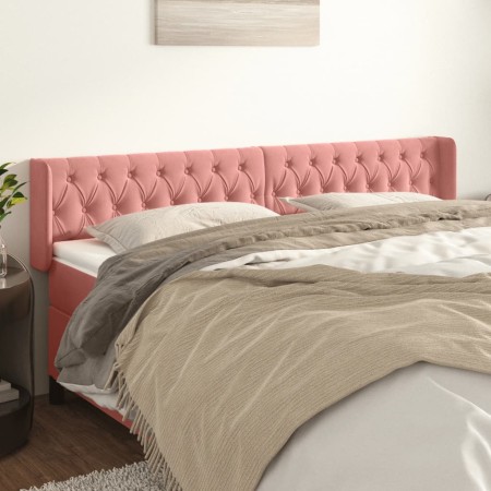 Cabecero de terciopelo rosa 183x16x78/88 cm de vidaXL, Cabeceros y pies de cama - Ref: Foro24-3119169, Precio: 82,97 €, Descu...