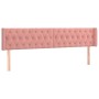 Cabecero de terciopelo rosa 183x16x78/88 cm de vidaXL, Cabeceros y pies de cama - Ref: Foro24-3119169, Precio: 82,97 €, Descu...