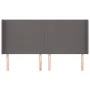 Headboard with ears gray synthetic leather 183x16x118/128 cm by vidaXL, Headboards and footboards - Ref: Foro24-3119406, Pric...