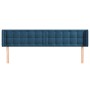 Cabecero de terciopelo azul oscuro 183x16x78/88 cm de vidaXL, Cabeceros y pies de cama - Ref: Foro24-3119266, Precio: 76,57 €...