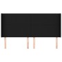 Cabecero con orejas de tela negro 183x16x118/128 cm de vidaXL, Cabeceros y pies de cama - Ref: Foro24-3119316, Precio: 137,84...