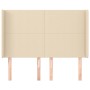 Cabecero con orejas de tela color crema 147x16x118/128 cm de vidaXL, Cabeceros y pies de cama - Ref: Foro24-3119303, Precio: ...