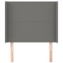 Cabecero con orejas de tela gris oscuro 93x16x118/128 cm de vidaXL, Cabeceros y pies de cama - Ref: Foro24-3119283, Precio: 7...