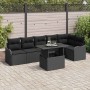 Conjunto de sofá de jardín 7 pcs Negro Rattan de Poliéster en Sofás de exterior | Comprar online en Foru.es