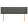 Cabecero de terciopelo gris oscuro 147x16x78/88 cm de vidaXL, Cabeceros y pies de cama - Ref: Foro24-3119153, Precio: 82,84 €...