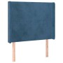 Cabecero con orejas de terciopelo azul oscuro 103x16x118/128 cm de vidaXL, Cabeceros y pies de cama - Ref: Foro24-3119346, Pr...