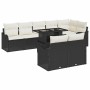 Conjunto de sofá de jardín 9 pcs Negro Rattan de Poliéster en Sofás de exterior | Comprar online en Foru.es