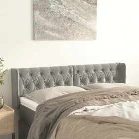 Light gray velvet headboard 163x16x78/88 cm by vidaXL, Headboards and footboards - Ref: Foro24-3119158, Price: 82,89 €, Disco...