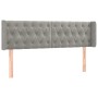 Cabecero de terciopelo gris claro 163x16x78/88 cm de vidaXL, Cabeceros y pies de cama - Ref: Foro24-3119158, Precio: 84,17 €,...