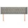 Cabecero de terciopelo gris claro 163x16x78/88 cm de vidaXL, Cabeceros y pies de cama - Ref: Foro24-3119158, Precio: 84,17 €,...