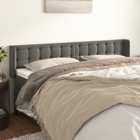 Cabecero de terciopelo gris oscuro 183x16x78/88 cm de vidaXL, Cabeceros y pies de cama - Ref: Foro24-3119263, Precio: 70,33 €...