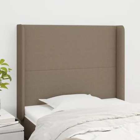 Cabecero con orejas de tela gris taupe 83x16x118/128 cm de vidaXL, Cabeceros y pies de cama - Ref: Foro24-3119278, Precio: 77...