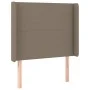 Cabecero con orejas de tela gris taupe 83x16x118/128 cm de vidaXL, Cabeceros y pies de cama - Ref: Foro24-3119278, Precio: 77...