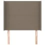 Headboard with ears in taupe gray fabric 83x16x118/128 cm by vidaXL, Headboards and footboards - Ref: Foro24-3119278, Price: ...