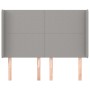 Cabecero con orejas de tela gris claro 147x16x118/128 cm de vidaXL, Cabeceros y pies de cama - Ref: Foro24-3119298, Precio: 1...