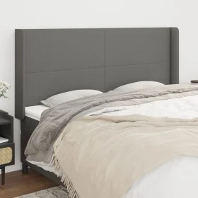 Kopfteil mit dunkelgrauen Stoffohren 203x16x118/128 cm von vidaXL, Kopf- und Fußteile - Ref: Foro24-3119323, Preis: 134,82 €,...