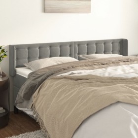 Cabecero de terciopelo gris claro 203x16x78/88 cm de vidaXL, Cabeceros y pies de cama - Ref: Foro24-3119268, Precio: 79,90 €,...
