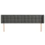 Kopfteil aus dunkelgrauem Samt, 163 x 16 x 78/88 cm von vidaXL, Kopf- und Fußteile - Ref: Foro24-3119257, Preis: 79,82 €, Rab...