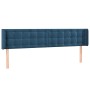 Cabecero de terciopelo azul oscuro 203x16x78/88 cm de vidaXL, Cabeceros y pies de cama - Ref: Foro24-3119272, Precio: 84,92 €...