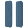 Cabecero de terciopelo azul oscuro 203x16x78/88 cm de vidaXL, Cabeceros y pies de cama - Ref: Foro24-3119272, Precio: 84,92 €...