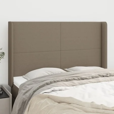 Cabecero con orejas de tela gris taupe 147x16x118/128 cm de vidaXL, Cabeceros y pies de cama - Ref: Foro24-3119302, Precio: 1...