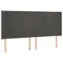 Kopfteil mit dunkelgrauen Samtohren 163x16x118/128 cm von vidaXL, Kopf- und Fußteile - Ref: Foro24-3119355, Preis: 116,43 €, ...