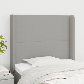 Cabecero con orejas de tela gris claro 93x16x118/128 cm de vidaXL, Cabeceros y pies de cama - Ref: Foro24-3119282, Precio: 70...