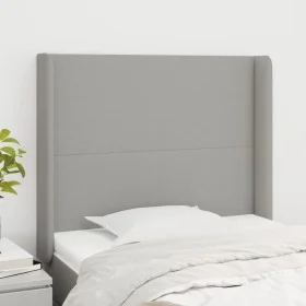 Cabecero con orejas de tela gris claro 93x16x118/128 cm de vidaXL, Cabeceros y pies de cama - Ref: Foro24-3119282, Precio: 68...