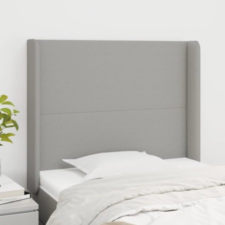 Cabecero con orejas de tela gris claro 93x16x118/128 cm de vidaXL, Cabeceros y pies de cama - Ref: Foro24-3119282, Precio: 70...
