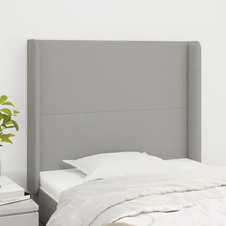 Cabecero con orejas de tela gris claro 93x16x118/128 cm de vidaXL, Cabeceros y pies de cama - Ref: Foro24-3119282, Precio: 68...