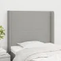 Headboard with light gray fabric ears 93x16x118/128 cm by vidaXL, Headboards and footboards - Ref: Foro24-3119282, Price: 68,...
