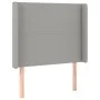 Cabecero con orejas de tela gris claro 93x16x118/128 cm de vidaXL, Cabeceros y pies de cama - Ref: Foro24-3119282, Precio: 68...