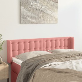 Cabecero de terciopelo rosa 147x16x78/88 cm de vidaXL, Cabeceros y pies de cama - Ref: Foro24-3119255, Precio: 80,79 €, Descu...