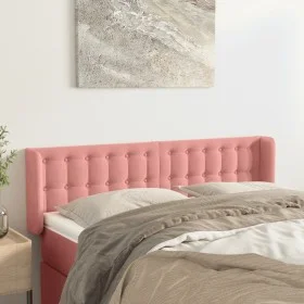 Cabecero de terciopelo rosa 147x16x78/88 cm de vidaXL, Cabeceros y pies de cama - Ref: Foro24-3119255, Precio: 78,12 €, Descu...