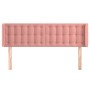Cabecero de terciopelo rosa 147x16x78/88 cm de vidaXL, Cabeceros y pies de cama - Ref: Foro24-3119255, Precio: 80,79 €, Descu...