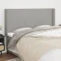 Cabecero con orejas de tela gris claro 203x16x118/128 cm de vidaXL, Cabeceros y pies de cama - Ref: Foro24-3119322, Precio: 1...