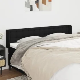 Kopfteil aus schwarzem Stoff, 183 x 16 x 78/88 cm von vidaXL, Kopf- und Fußteile - Ref: Foro24-3119218, Preis: 70,56 €, Rabat...