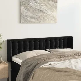Black velvet headboard 147x16x78/88 cm by vidaXL, Headboards and footboards - Ref: Foro24-3119252, Price: 91,17 €, Discount: %