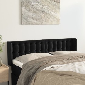 Cabecero de terciopelo negro 147x16x78/88 cm de vidaXL, Cabeceros y pies de cama - Ref: Foro24-3119252, Precio: 94,62 €, Desc...