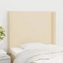 Cabecero con orejas de tela color crema 93x16x118/128 cm de vidaXL, Cabeceros y pies de cama - Ref: Foro24-3119287, Precio: 8...
