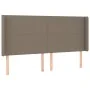 Cabecero con orejas de tela gris taupe 163x16x118/128 cm de vidaXL, Cabeceros y pies de cama - Ref: Foro24-3119310, Precio: 1...
