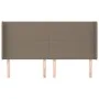Headboard with ears in taupe gray fabric 163x16x118/128 cm by vidaXL, Headboards and footboards - Ref: Foro24-3119310, Price:...